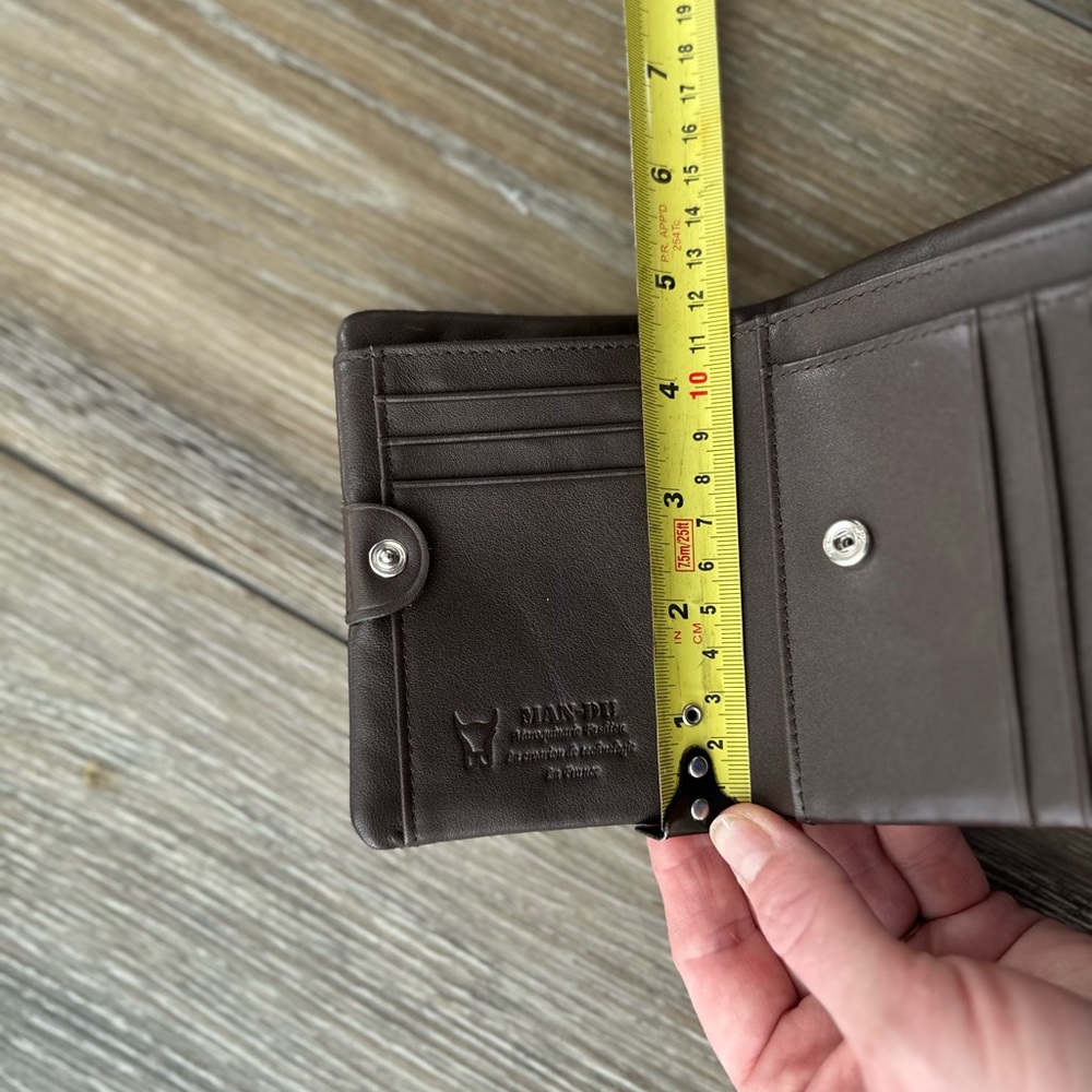 Brown Leather Wallet/Genuine Leather/ La France❌SOLD ❌ - Picture 13 of 16